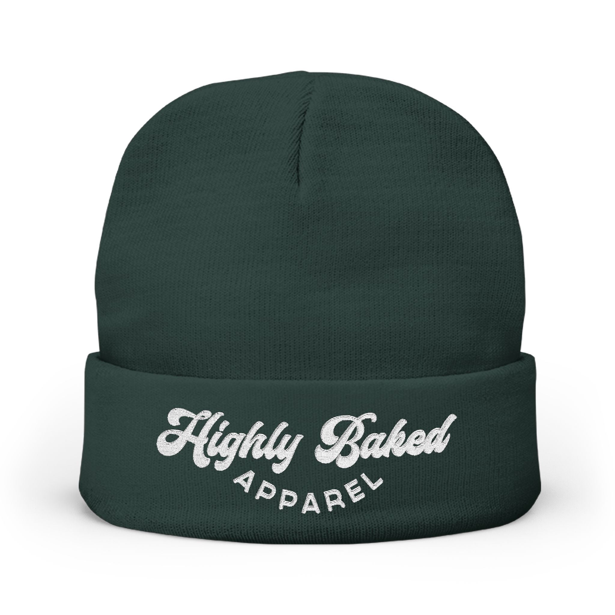 Highly Baked Original - Knit Beanie (Embroidery) (Green)