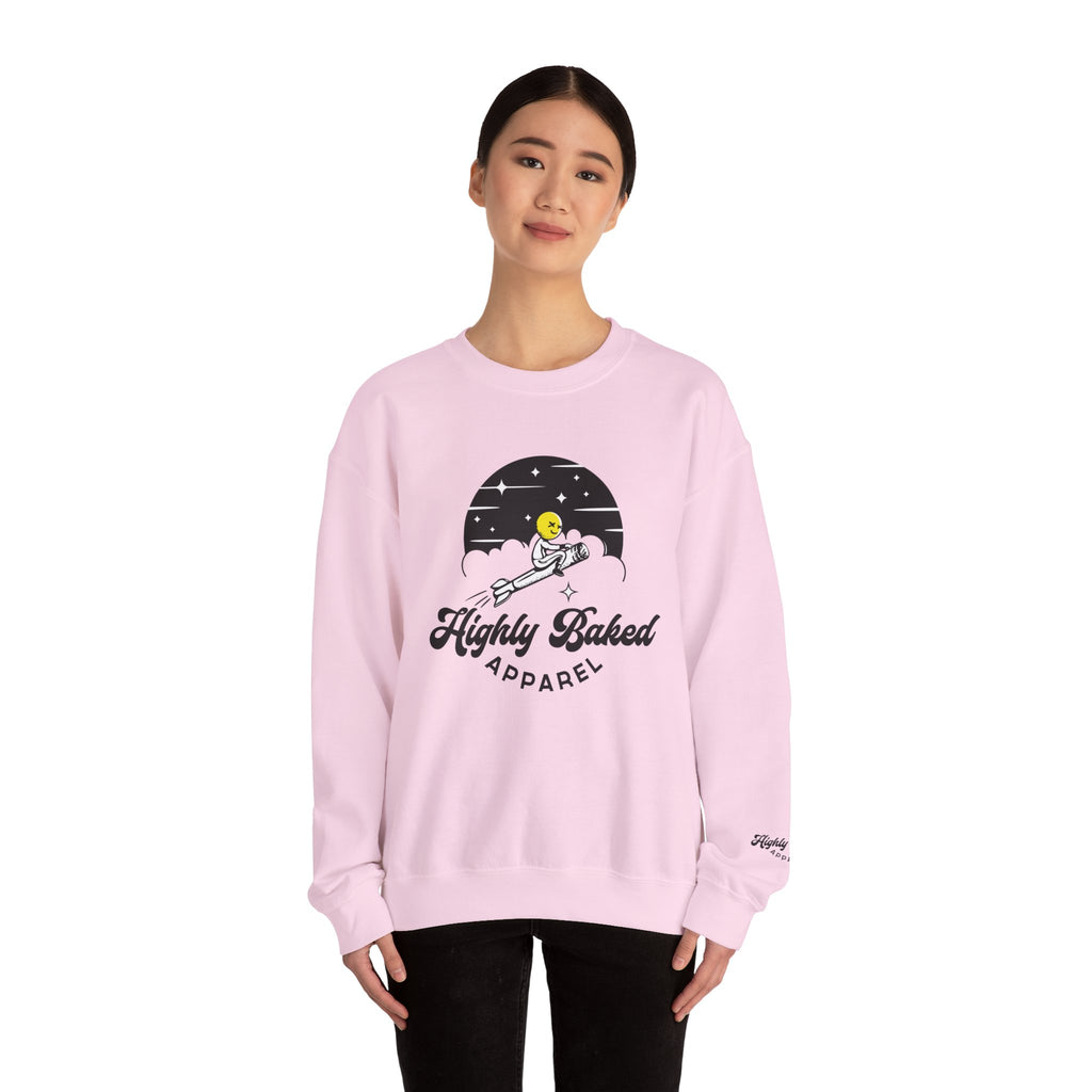 Highly Baked Original - Unisex Heavy Blend™ Crewneck Sweatshirt (Pink)