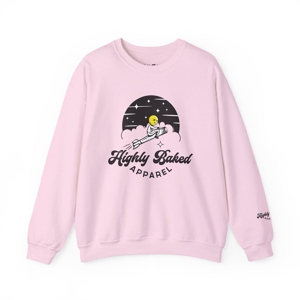 Highly Baked Original - Unisex Heavy Blend™ Crewneck Sweatshirt (Pink)