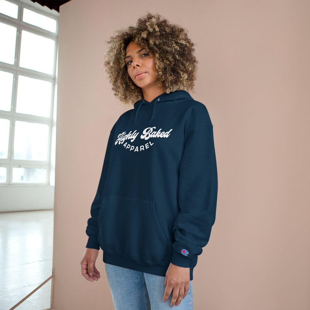 Plain Jane Highly Baked logo Champion Hoodie(Navy)