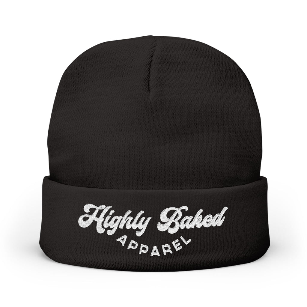 Highly Baked Original - Knit Beanie (Embroidery) (Black)