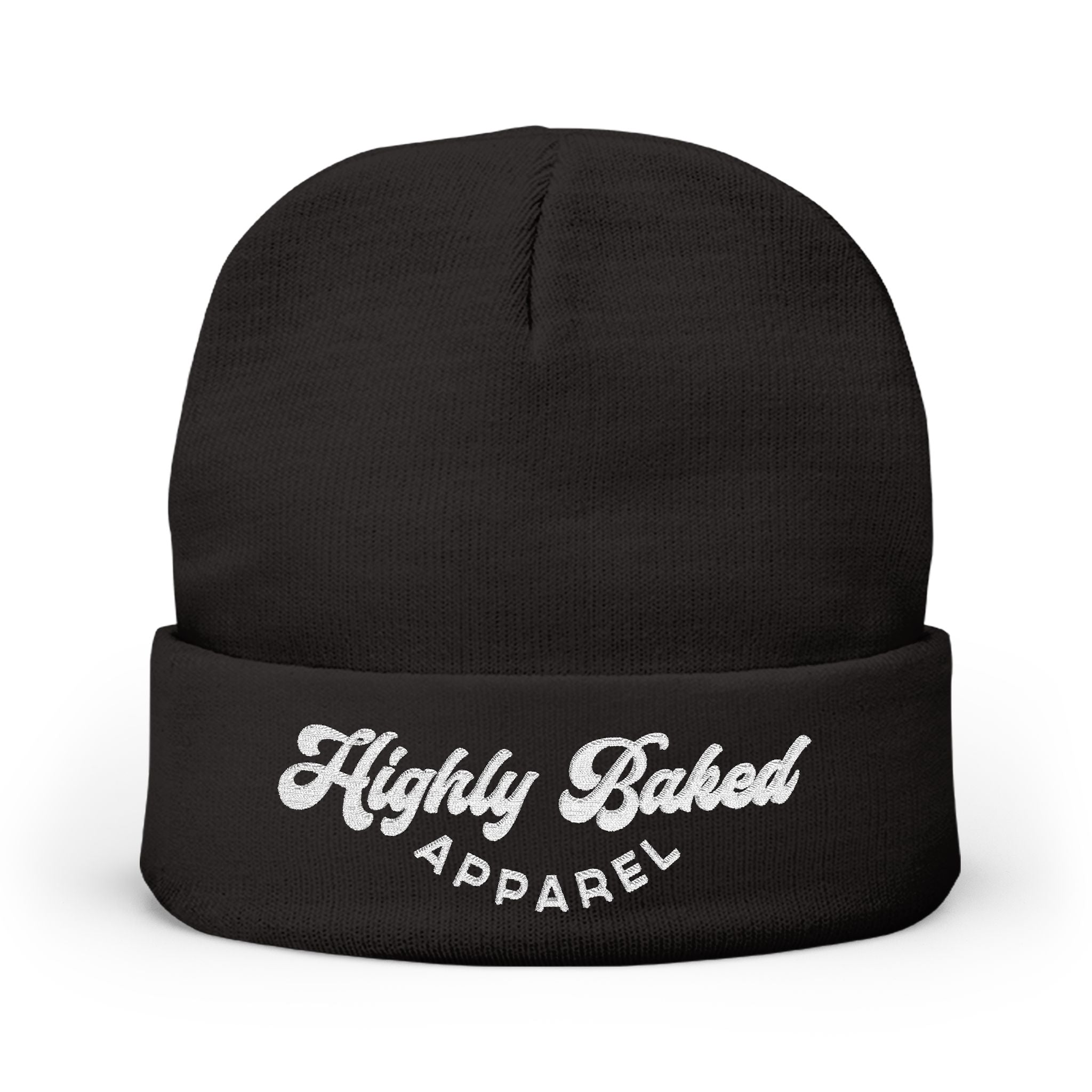 Highly Baked Original - Knit Beanie (Embroidery) (Black)