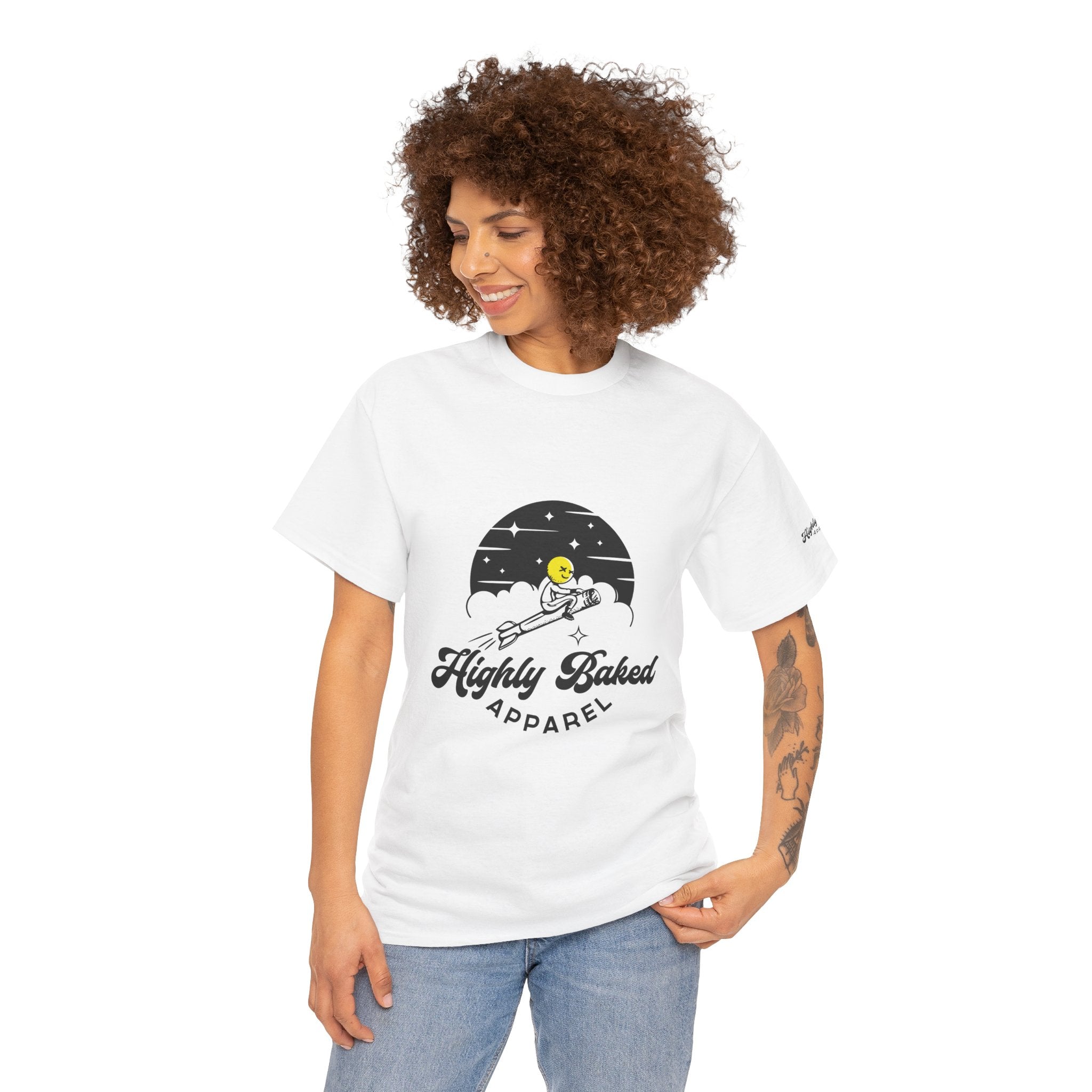 Highly Baked Original - Unisex Heavy Cotton Tee (White)