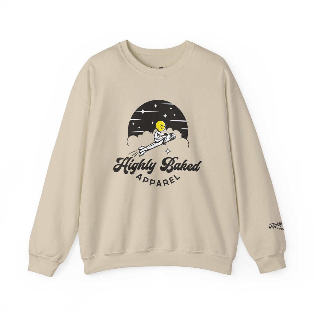 Highly Baked Original - Unisex Heavy Blend™ Crewneck Sweatshirt (Sand)