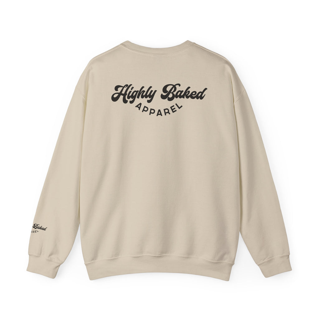 Highly Baked Original - Unisex Heavy Blend™ Crewneck Sweatshirt (Sand)