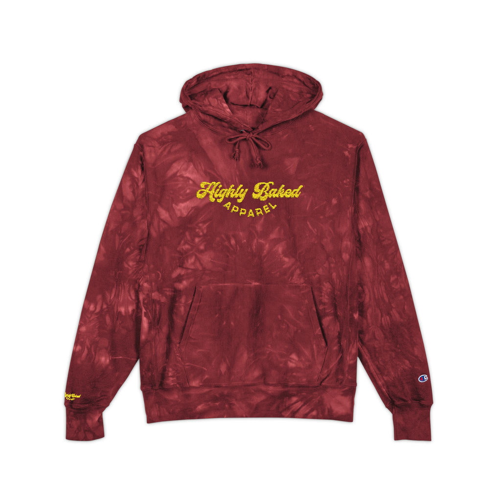 Limited Edition Highly Baked Champion Tie-Dye Unisex Hoodie (Embroidery)